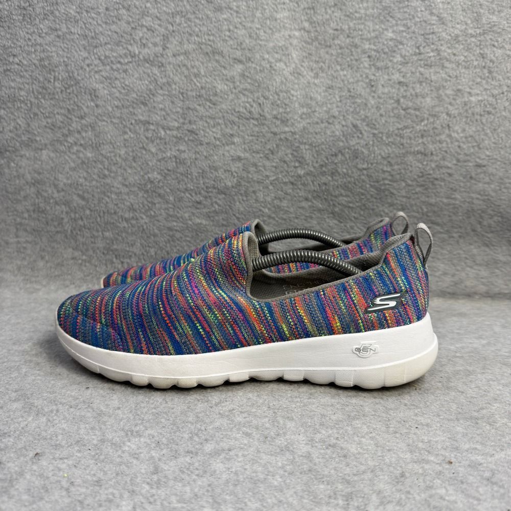 Skechers Shoes Women Size 7.5 Go Walk Multicolor Rainbow Slip On Comfort Sneaker
